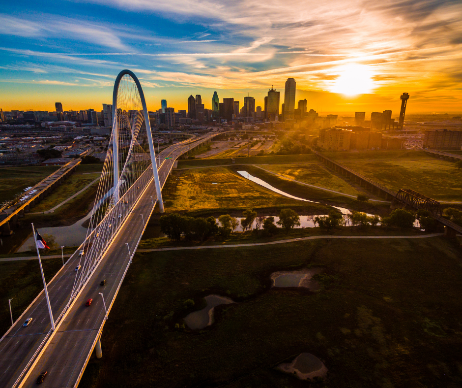 view of the skyline in Dallas